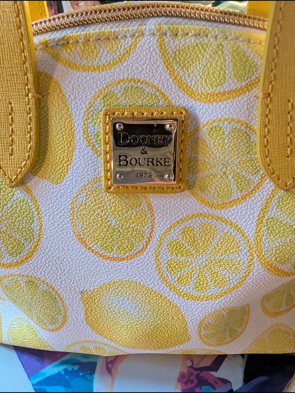 Dooney & Bourke Limone Ruby Bitsy Bag Lemon Print Crossbody Purse Handbag - Picture 2 of 11